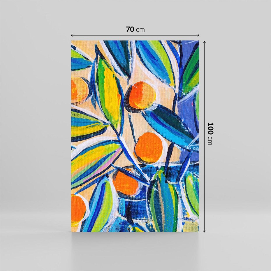 Obraz na płótnie 70x100 - Cytrusowa Abstrakcja - abstrakcja, owoce cytrusowe