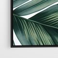 Obraz w ramie 50x70 - Ruchome liście czasu - liście palmy, tropikalne - rama czarna