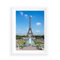 Plakat w ramie 50x70 - Wieża Eiffla - Eiffla, Paryż - rama biała