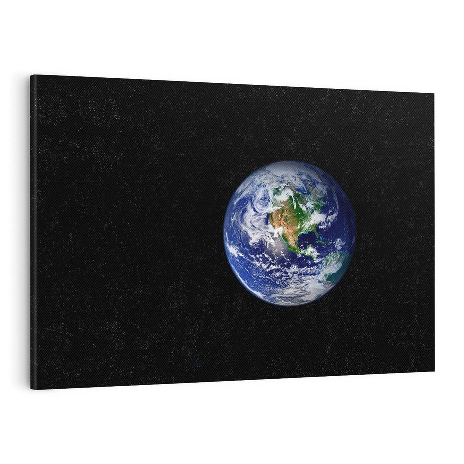 Obraz na płótnie 120x80 - Magiczne kosmiczne krajobrazy: ziemia i gwiazdy - kosmos, ziemia