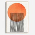 Obraz w ramie 50x70 - Echa Wyobraźni - koło, boho styl - rama drewno