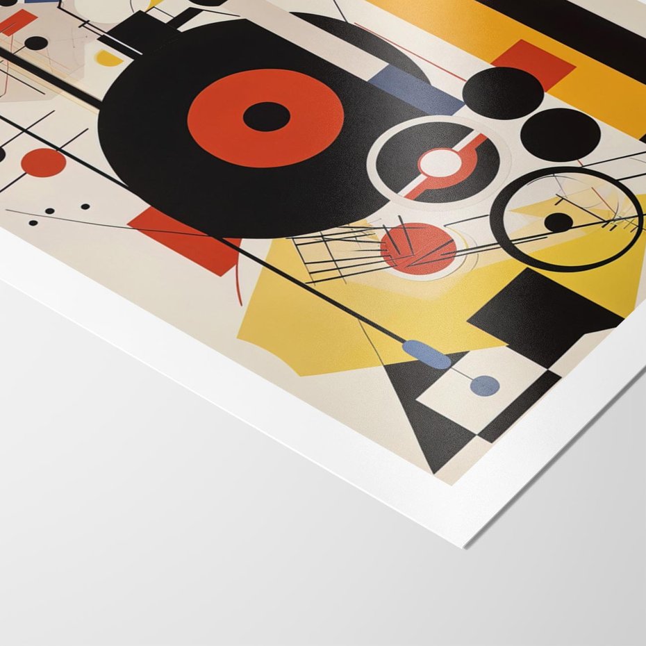 Plakat bez ramy 21x30 - Wnętrza Refleksyjnego Światła - modernistyczny obraz, styl bauhaus