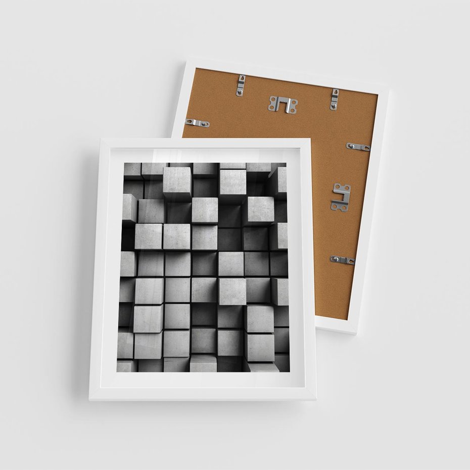 Plakat w ramie 40x50 - Geometryczne Elegancje - nowoczesny, geometryczny - rama biała