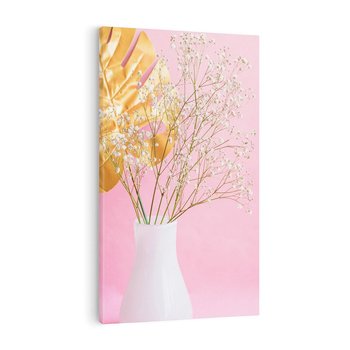 Obraz na płótnie 80x120 - Przyjemność Złotej Natury - złote, liście