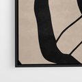 Obraz w ramie 50x50 - Obce Wariacje - abstrakcyjne linie, mroczny plakat - rama czarna