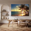 Obraz na płótnie 100x70 - Rajski Widok - zachód słońca,