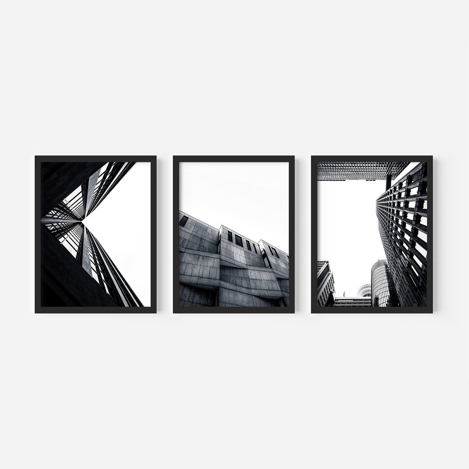 Zestaw obrazy w ramie 50x70 galeria - Miasto, Nowy, Jork, architektura - rama czarna