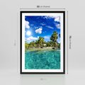 Plakat w ramie 50x70 - Rajskie wakacje na plaży - plaża, wakacje - rama czarna