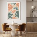 Plakat w ramie 50x70 - Boho Wybuch - boho formy, kształty - rama drewno