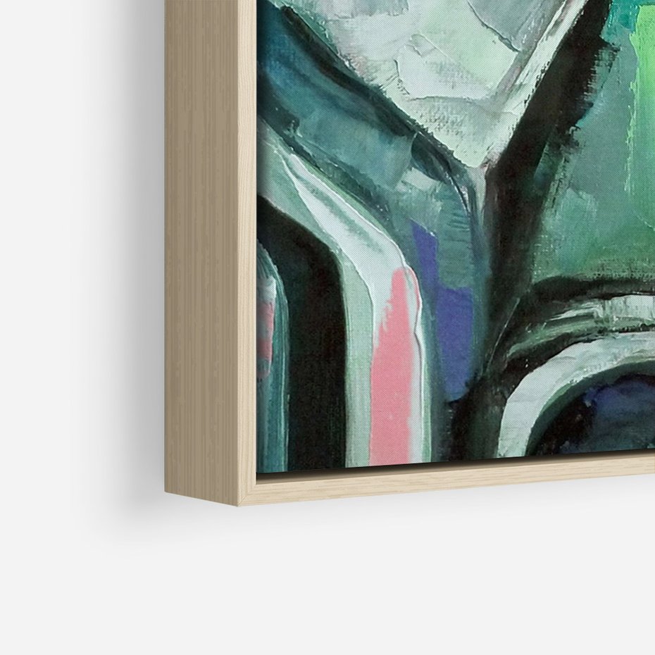 Obraz w ramie 50x70 - Niezakończona Piękność - abstrakcyjny obraz olejny, portret kobiety - rama drewno