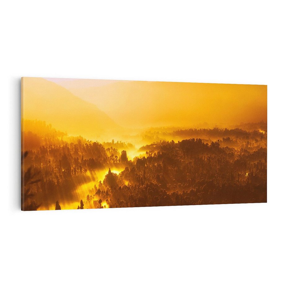 Obraz na płótnie 120x60 - Krajobraz leśny - las, drzewa