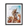 Plakat w ramie 40x50 - Plażowa Idylla z Palmami - palmy, rajska plaża - rama czarna