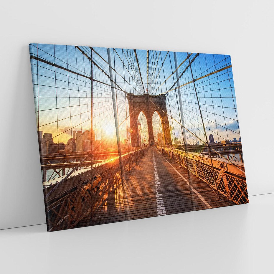 Obraz na płótnie 120x80 - Mosty Manhattanu - most, Nowy Jork