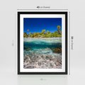 Plakat w ramie 40x50 - Tropikalne Morze i Kolorowa Rafa - tropikalne, morze - rama czarna