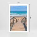 Plakat bez ramy 21x30 - Pomost ku Morzu - pomost na plaży, morze