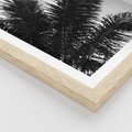 Plakat w ramie 50x70 - Czas Zapomnienia - palmy, czarno biała fotografia - rama drewno