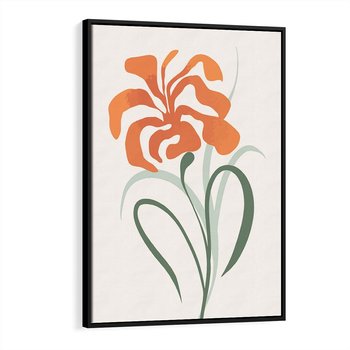 Obraz w ramie 50x70 - Kwiatowe Harmonie - kwiat, sztuka nowoczesna - rama czarna