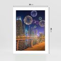 Plakat bez ramy 30x40 - Fajerwerki Nowego Roku - nowy rok, fajerwerki