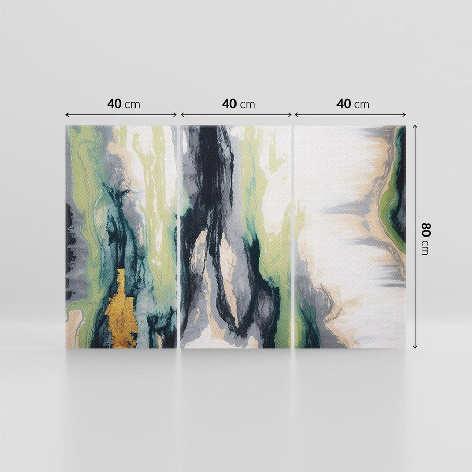 Obraz na płótnie 120x80 - Sfumowane zmysły artysty - rozmyte kolory, zieleń