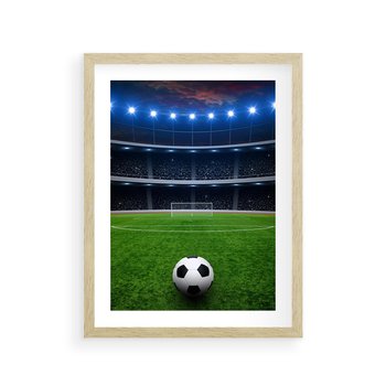 Plakat w ramie 40x50 - Piłka nożna - gol! - piłka nożna, gol - rama drewno