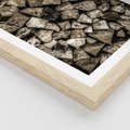 Plakat w ramie 40x50 - Piękno Drewna - belki drewna, drewno - rama drewno