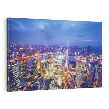 Obraz na płótnie 100x70 - Shanghai: Mocnowieżowce Azji - Shanghai, Chiny