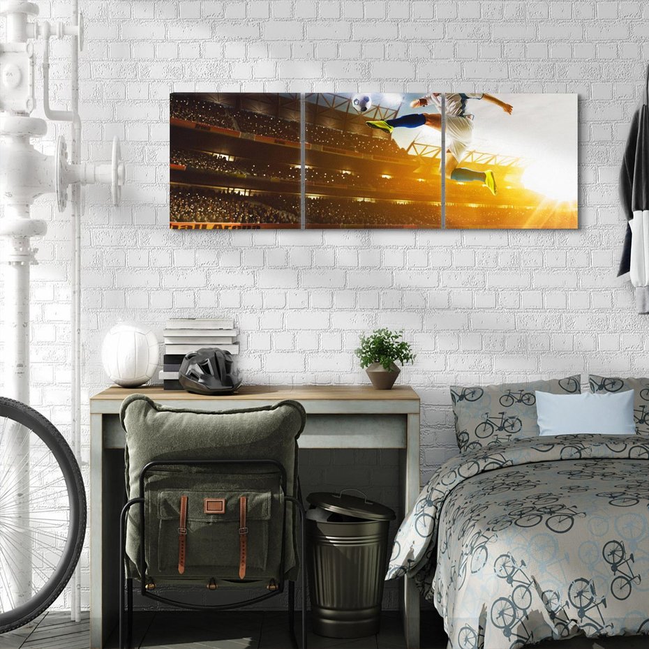 Obraz na płótnie 150x50 - Gol! Magia piłki nożnej - gol, piłka