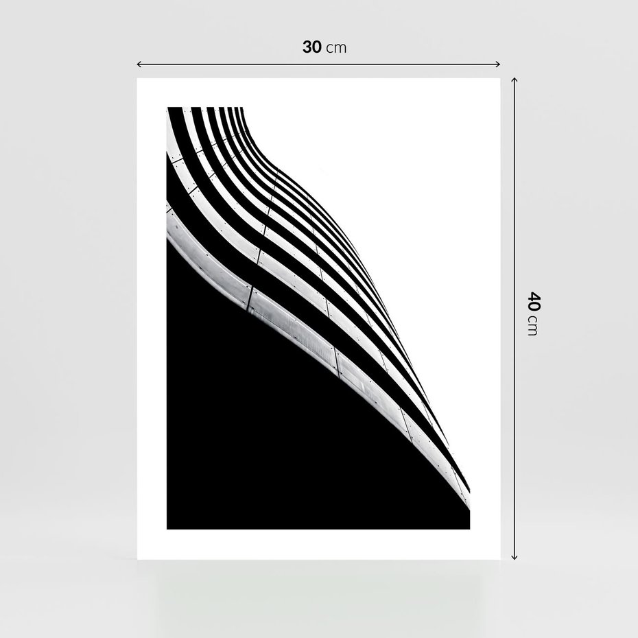 Plakat bez ramy 30x40 - Architektoniczna Fala - architektura, falowany budynek