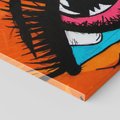 Obraz na płótnie 100x70 - Artystyczne spojrzenie: oko w graffiti - oko, graffiti