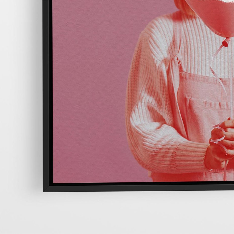 Obraz w ramie 50x50 - Kolaż Wyobraźni - kolaż zdjęć, styl retro - rama czarna