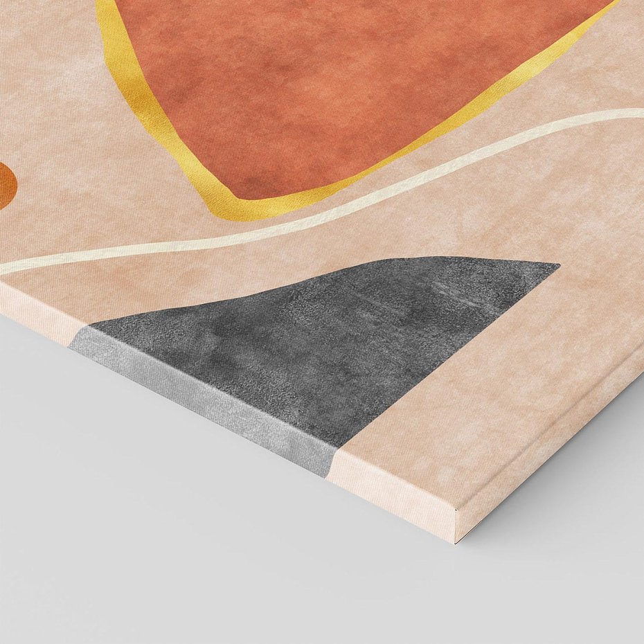 Obraz na płótnie 60x60 - Miedziana Ekspresja - abstrakcyjne kształty, plamy