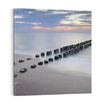 Obraz na płótnie 80x80 - Plaża Morskiej Błogości - plaża, morze