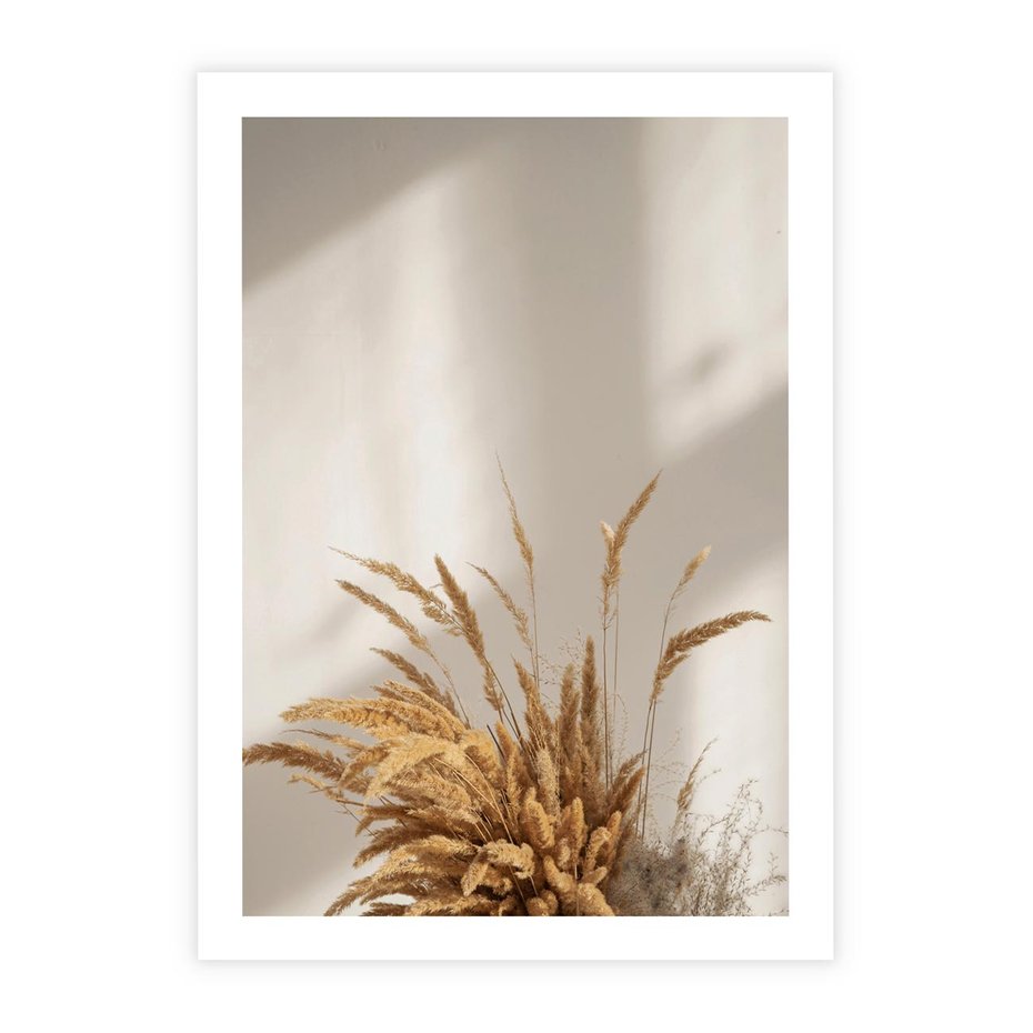 Plakat bez ramy 30x40 - mpresyjne układy traw - boho, trawy