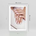 Plakat w ramie 50x70 - Piękno manicure - manicure, paznokcie - rama biała