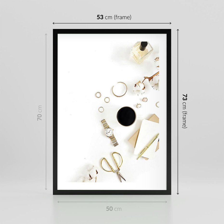Plakat w ramie 50x70 - Luksusowy Lifestyle - kompozycja lifestyle, fotografia - rama czarna
