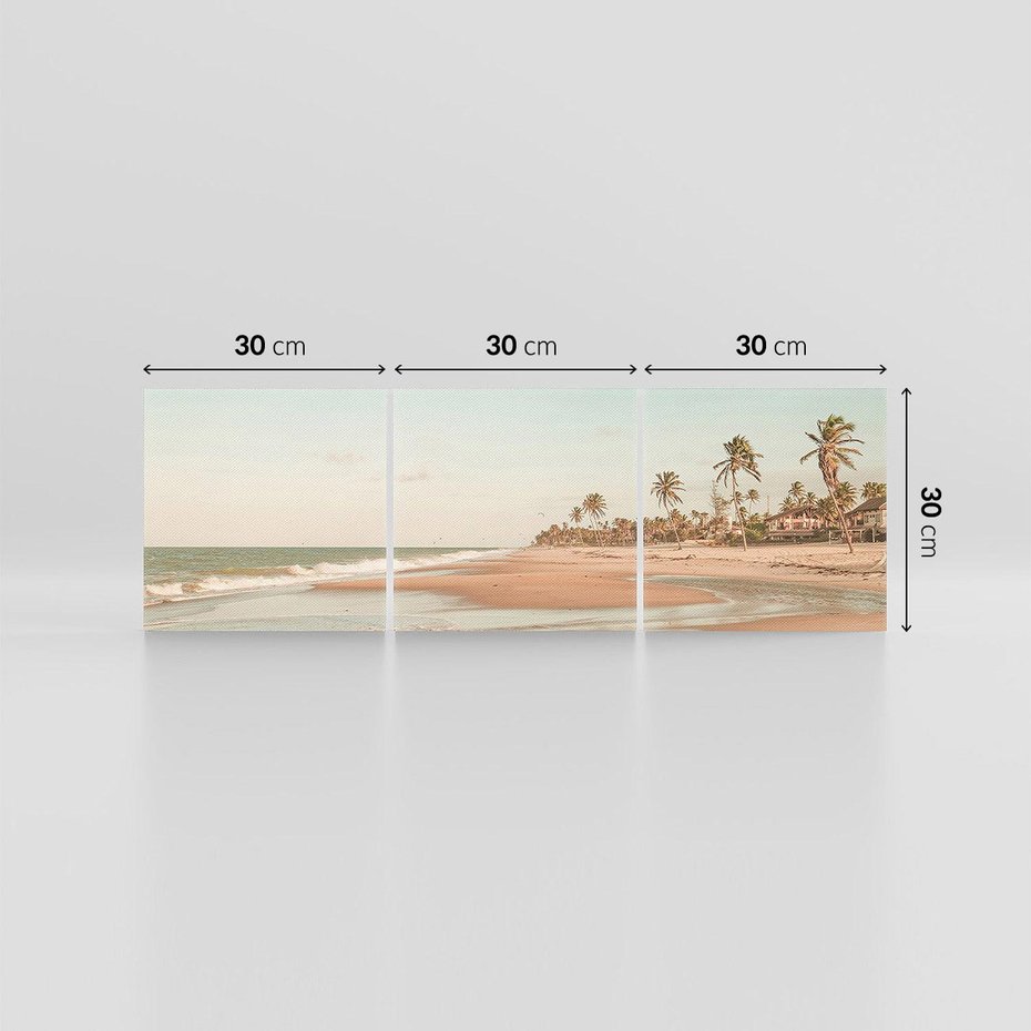 Obraz na płótnie 90x30 - Ukojenie na Plaży - fotografia, rajska plaża