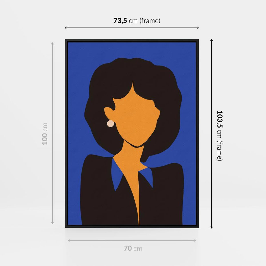 Obraz w ramie 70x100 - Modernistyczne Wibracje - sztuka nowoczesna, plakat - rama czarna