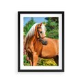 Plakat w ramie 30x40 - Elegancki wierzchowiec - koń, portret - rama czarna