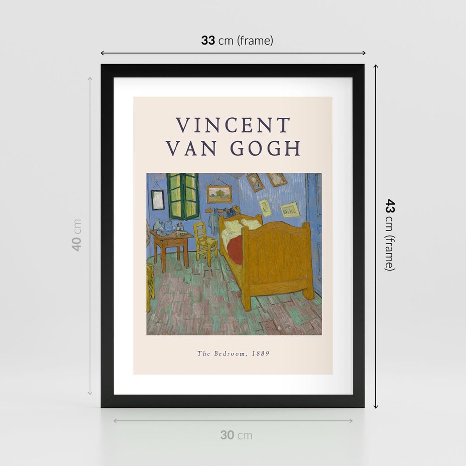 Plakat w ramie 30x40 - Reprodukcja van Gogha - vincent van gogh, reprodukcja - rama czarna