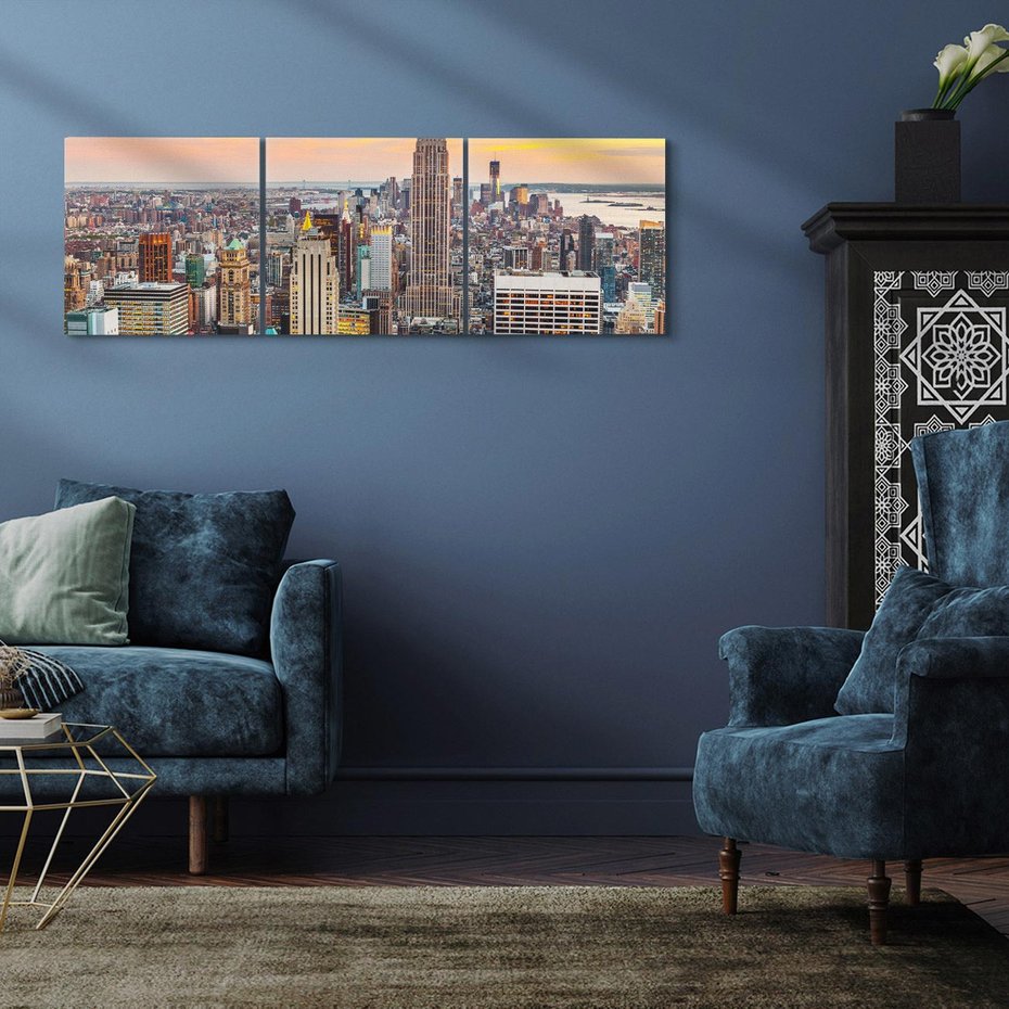 Obraz na płótnie 150x50 - Lawenda: Pachnące pole kwiatów - kwiaty, lawenda