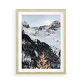 Plakat w ramie 50x70 - Górski Raj - góry, śnieg - rama drewno