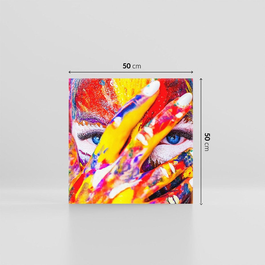 Obraz na płótnie 50x50 - Abstrakcyjna Magia Ciała - Bodypainting - abstrakcja, bodypainting