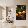 Obraz na płótnie 50x70 - Mandarynki Drzewko Urodzaju - mandarynki, drzewko