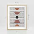 Plakat w ramie 40x50 - Plakat w Stylu Abstrakcji - geometryczna grafika, plakat - rama drewno