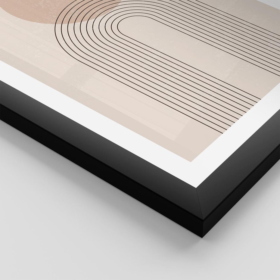 Plakat w ramie 50x70 - Konturem Zdefiniowane - boho plakat, minimalizm - rama czarna