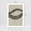 Plakat bez ramy 21x30 - Kontury Ewolucji Materii - boho plakat, czarne kropki kreski