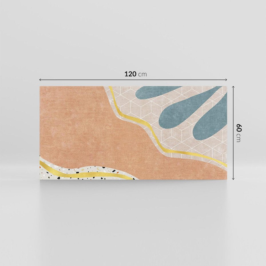 Obraz na płótnie 120x60 - Tańczący w deszczu pigmentów - abstrakcyjne formy, rozlane farby