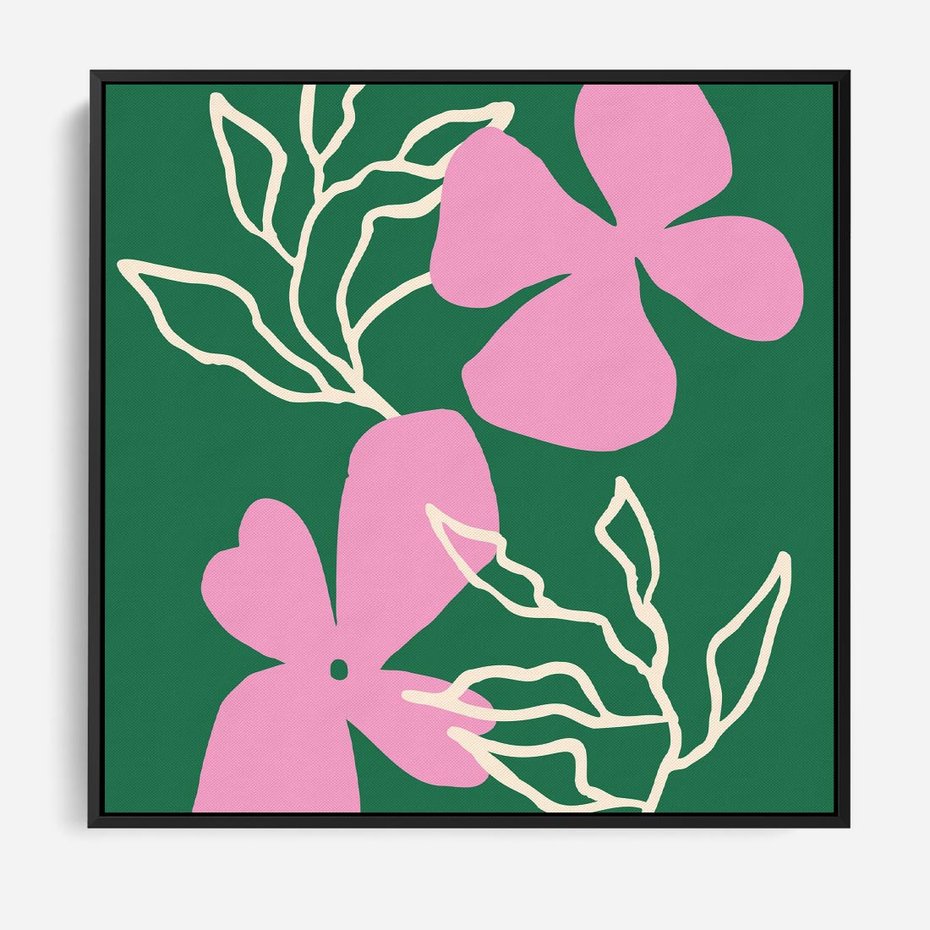 Obraz w ramie 50x50 - Wewnętrzne Fale - abstrakcyjny plakat, boho styl - rama czarna