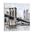 Obraz na płótnie 40x40 - Sztuka mostu w Nowym Jorku - sztuka, most