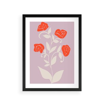 Plakat w ramie 30x40 - Migotliwe Widzenie Kwiatów - nowoczesny plakat, roślinne motywy - rama czarna